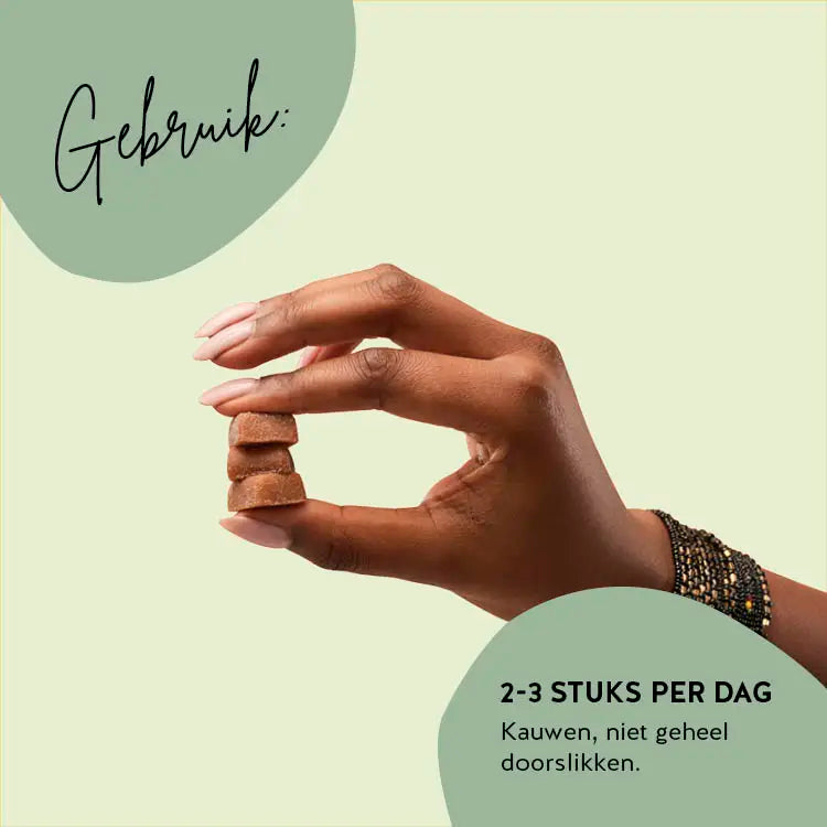 De aanbevolen dosering voor ons product: Shape Bites voor stofwisseling. 2-3 eenheden per dag.